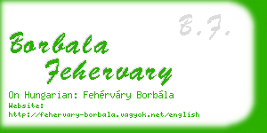borbala fehervary business card