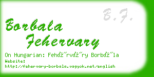 borbala fehervary business card